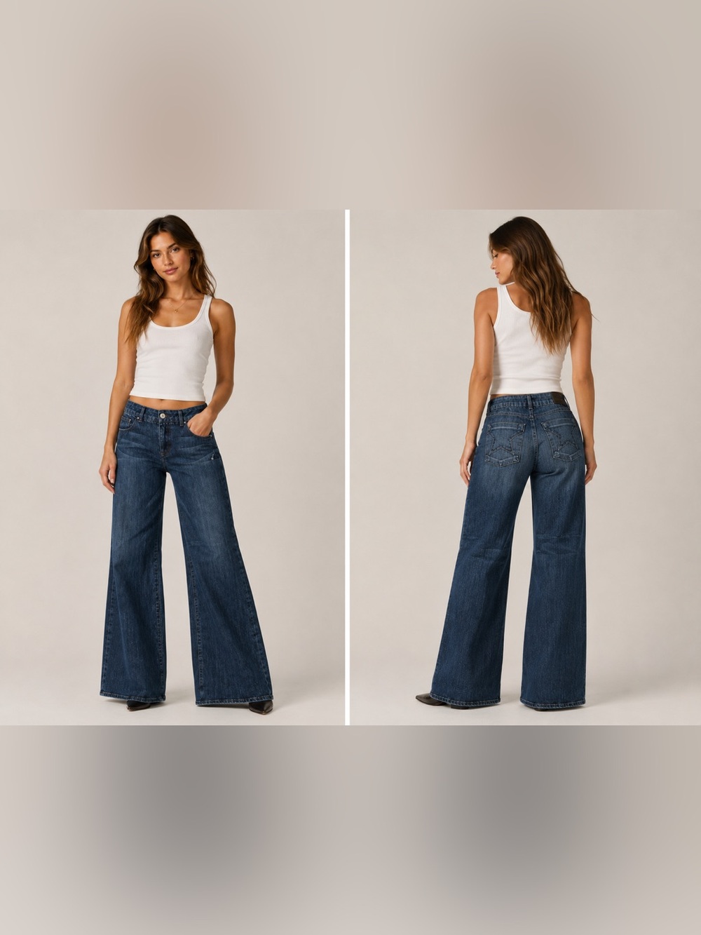 People's Liberation Dark Blue Wide Leg Jeans-Size 31